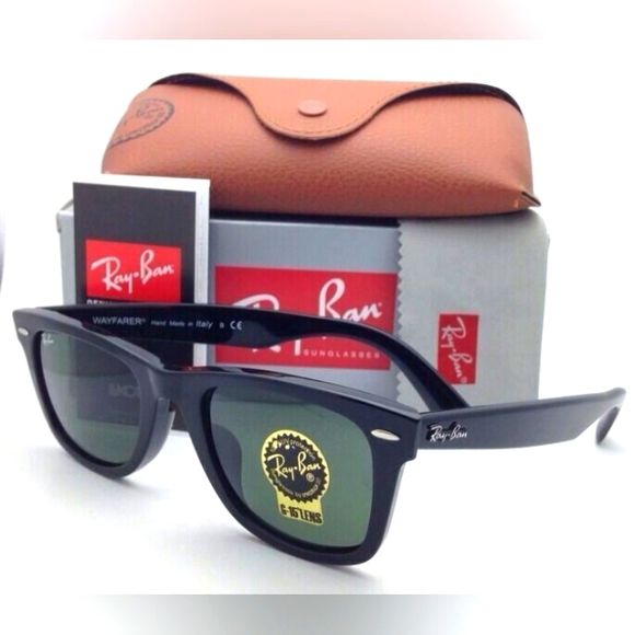 LIKE NEW RayBan Wayfarer Black RB2140 Men /Women Sunglasses - Picture 4 of 16